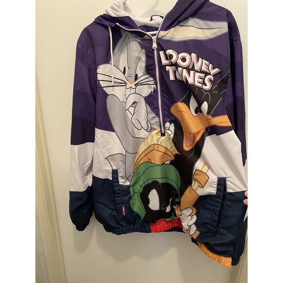 Members Only Looney Toons Size XL Windbreaker Jacket - Picture 1 of 10